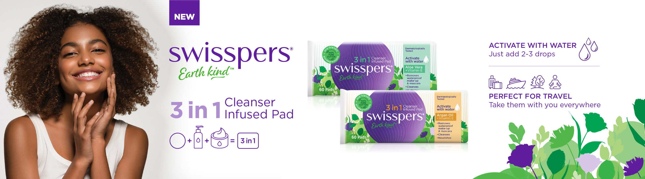 Swisspers 3 in 1 Cleansing Pads
